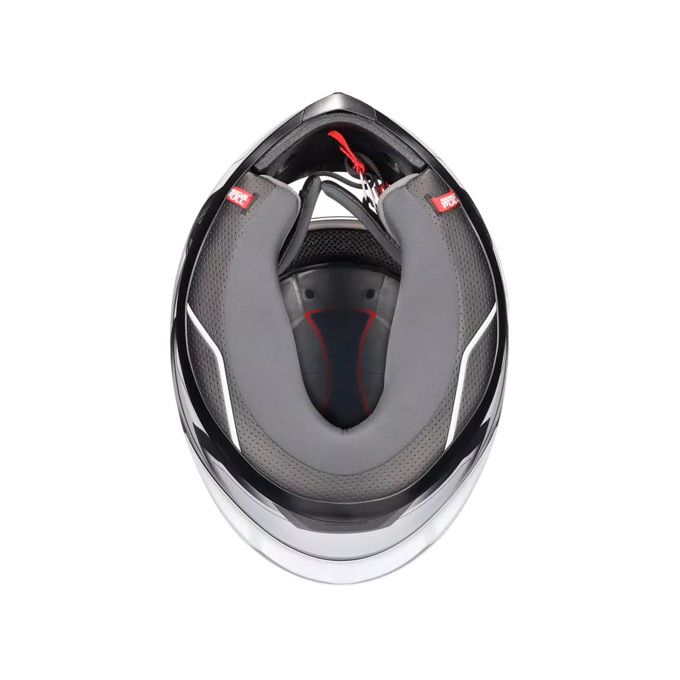 K6 S ULTRASONIC MATT BLACK/GREY - MOTORBIKE FULL FACE HELMET E2206