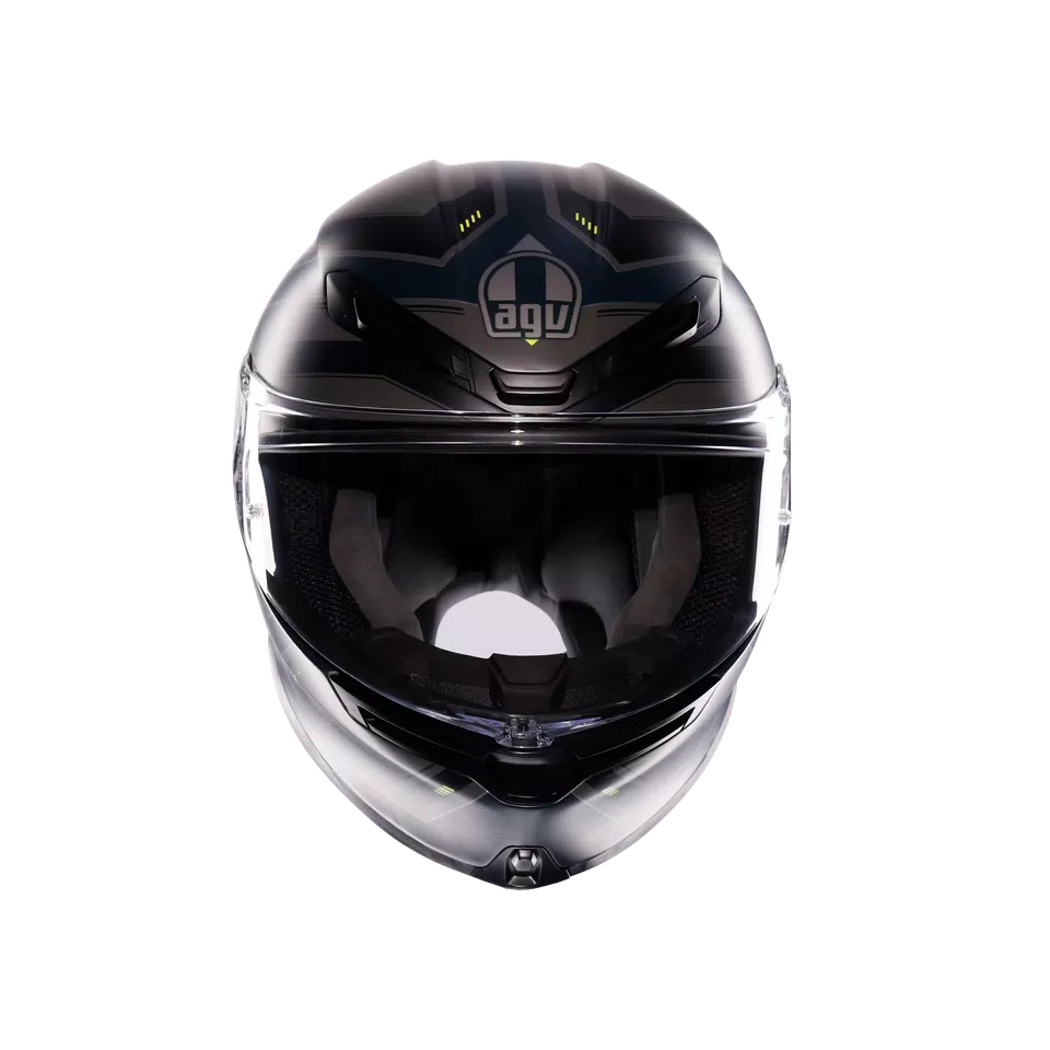 K6 S ENHANCE MATT GREY/YELLOW FLUO - MOTORBIKE FULL FACE HELMET E2206