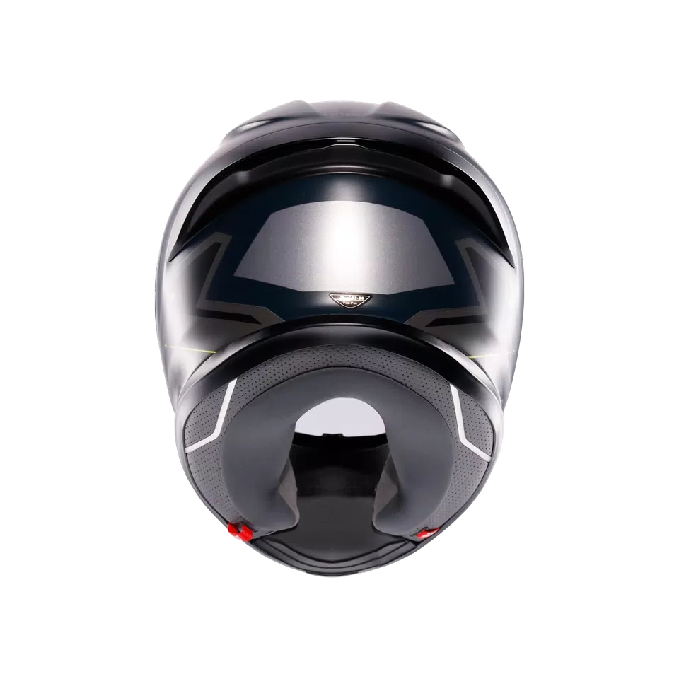 K6 S ENHANCE MATT GREY/YELLOW FLUO - MOTORBIKE FULL FACE HELMET E2206