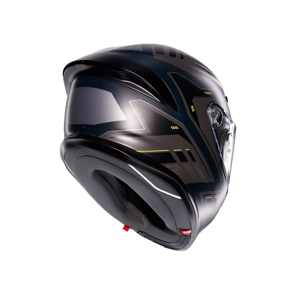 K6 S ENHANCE MATT GREY/YELLOW FLUO - MOTORBIKE FULL FACE HELMET E2206