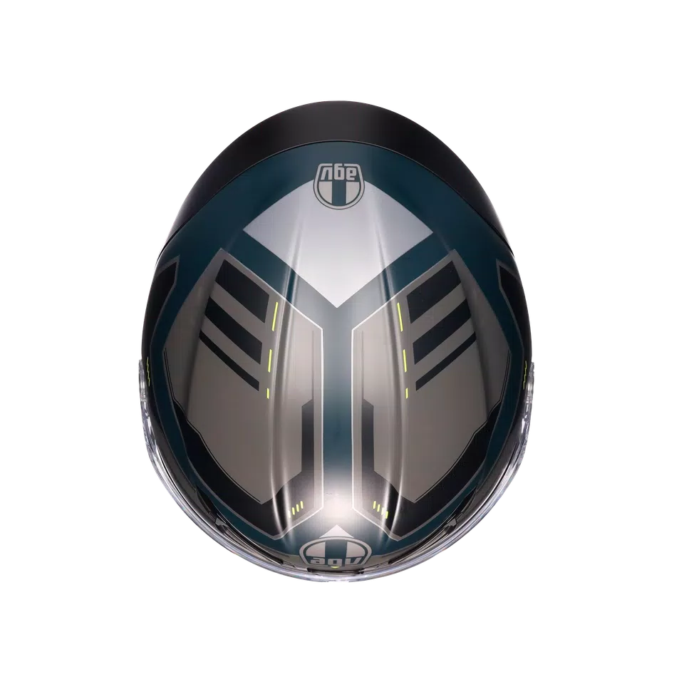 K6 S ENHANCE MATT GREY/YELLOW FLUO - MOTORBIKE FULL FACE HELMET E2206