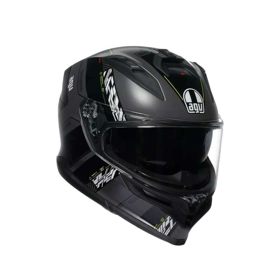 K7 AGV E2206 MPLK - KYBER MATT GREY/FLUO YELLOW