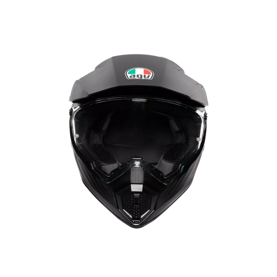 AX9 MONO MATT CARBON - MOTORBIKE FULL FACE HELMET E2206