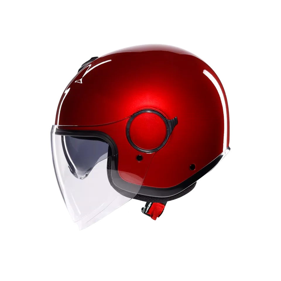 ETERES MONO CORSA RED - MOTORBIKE OPEN FACE HELMET E2206