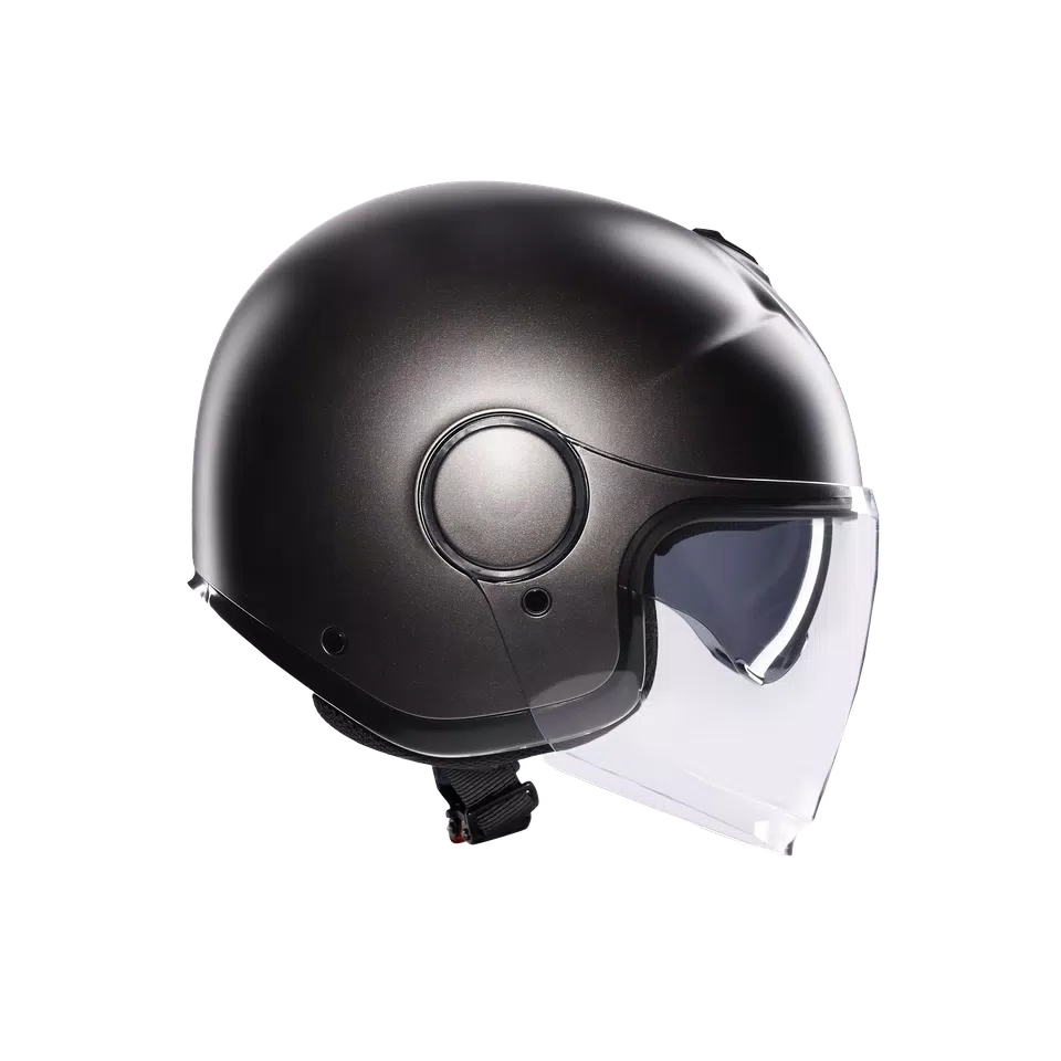 ETERES MONO MATT ASFALTO GREY - MOTORBIKE OPEN FACE HELMET E2206