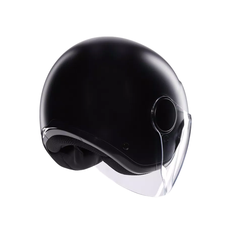 ETERES MONO MATT BLACK - MOTORBIKE OPEN FACE HELMET E2206