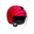 ETERES TROPEA RED/PINK - MOTORBIKE OPEN FACE HELMET E2206