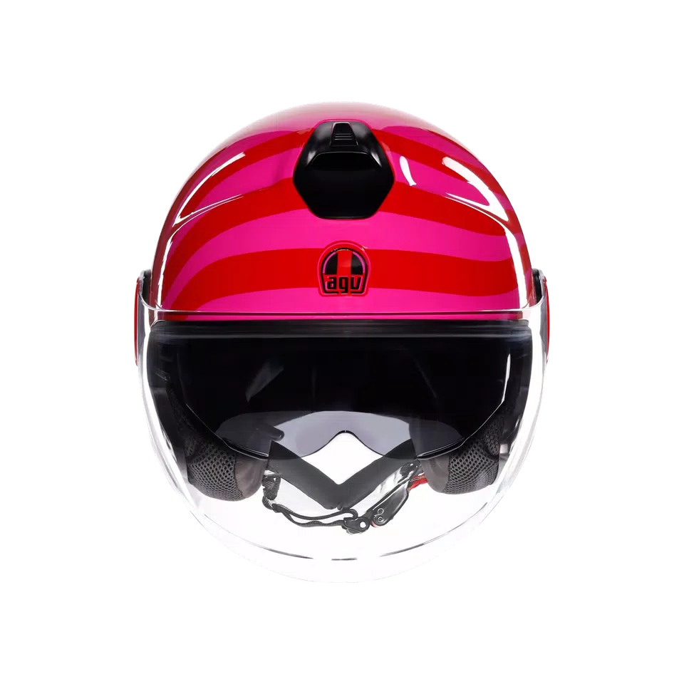ETERES TROPEA RED/PINK - MOTORBIKE OPEN FACE HELMET E2206