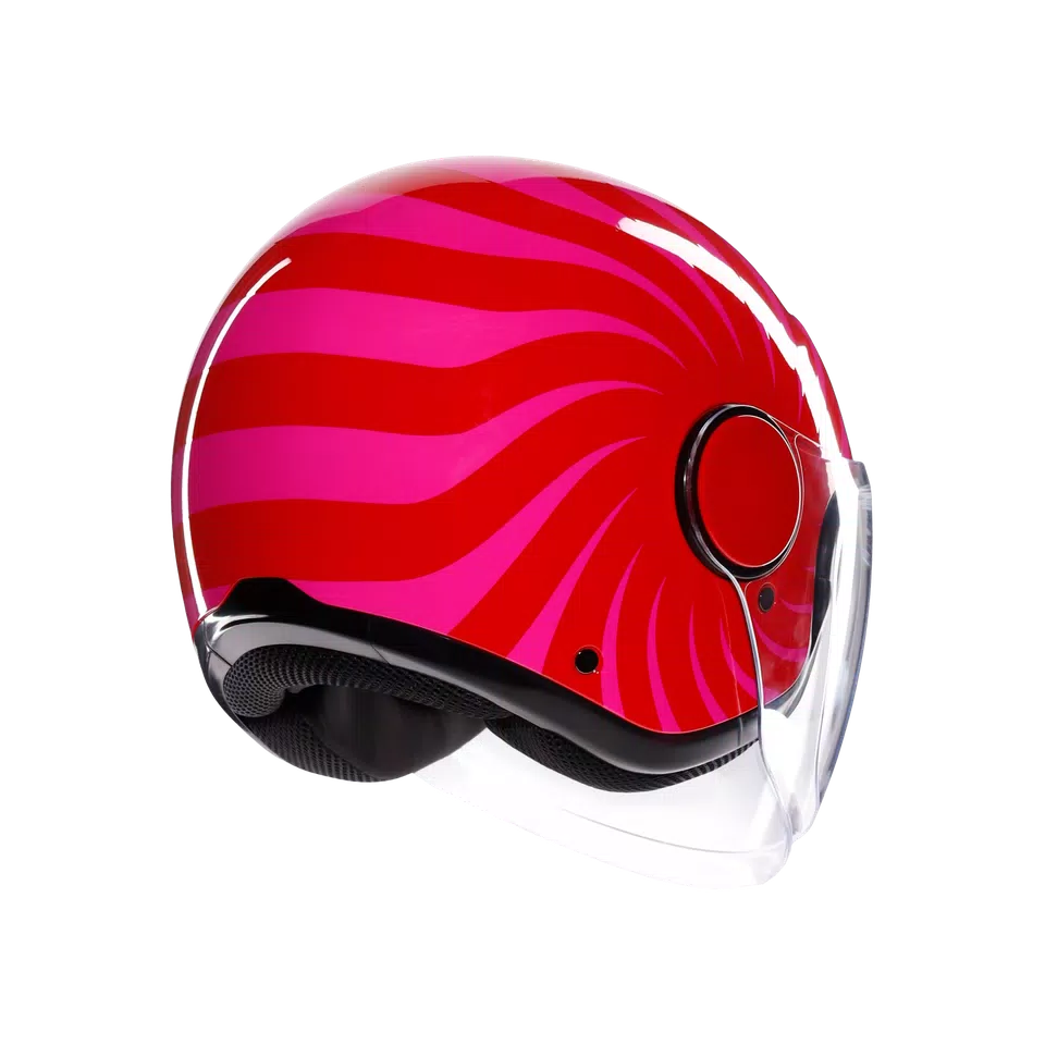 ETERES TROPEA RED/PINK - MOTORBIKE OPEN FACE HELMET E2206
