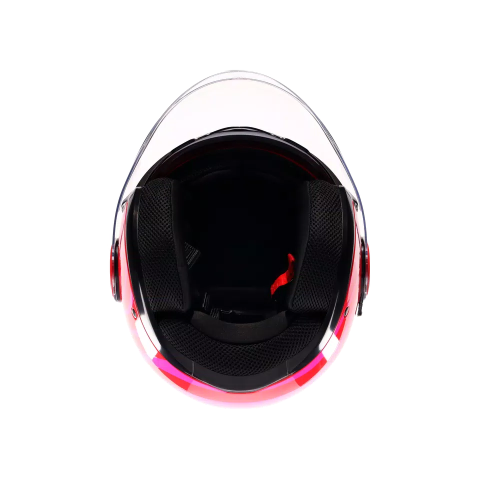ETERES TROPEA RED/PINK - MOTORBIKE OPEN FACE HELMET E2206