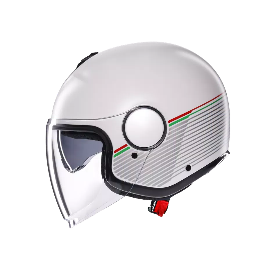 ETERES CAPOLIVERI MATT WHITE/ITALY - MOTORBIKE OPEN FACE HELMET E2206