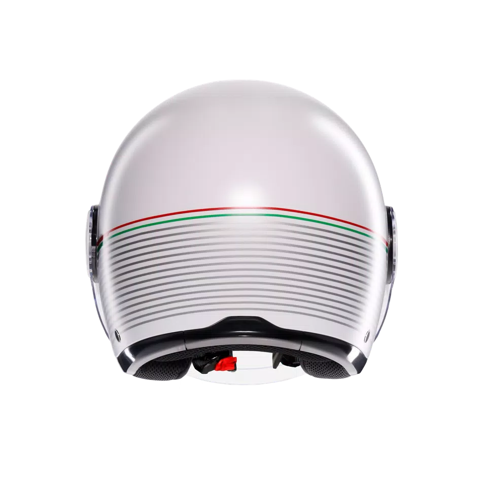 ETERES CAPOLIVERI MATT WHITE/ITALY - MOTORBIKE OPEN FACE HELMET E2206