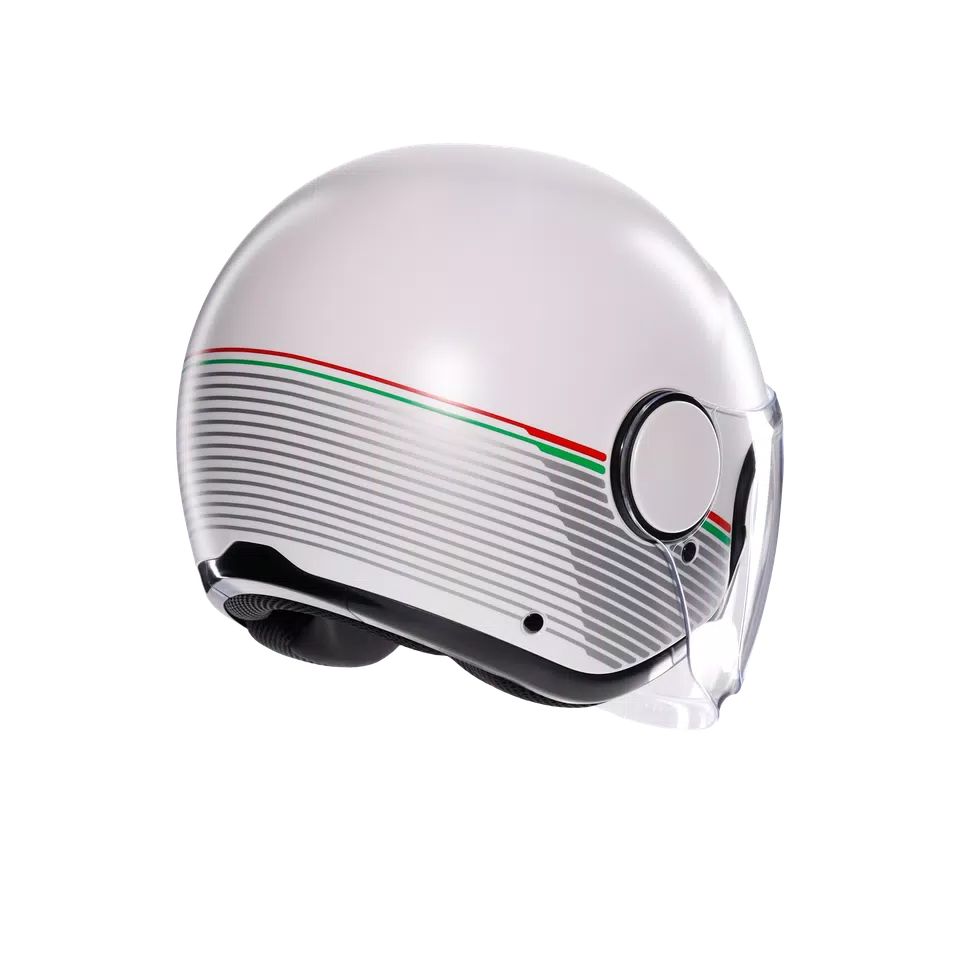 ETERES CAPOLIVERI MATT WHITE/ITALY - MOTORBIKE OPEN FACE HELMET E2206