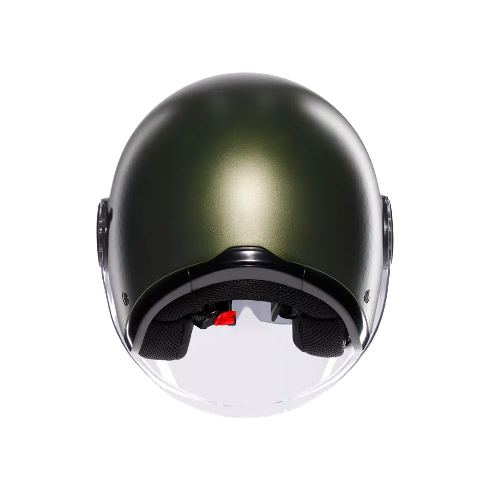 ETERES ANDORA MATT GREEN/BLACK - MOTORBIKE OPEN FACE HELMET E2206
