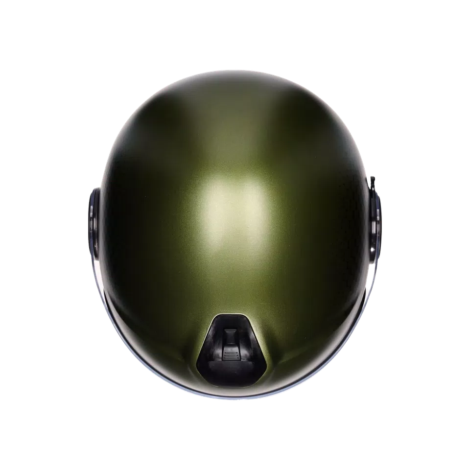 ETERES ANDORA MATT GREEN/BLACK - MOTORBIKE OPEN FACE HELMET E2206