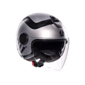 ETERES RIMINI MATT GREY/BLACK - MOTORBIKE OPEN FACE HELMET E2206