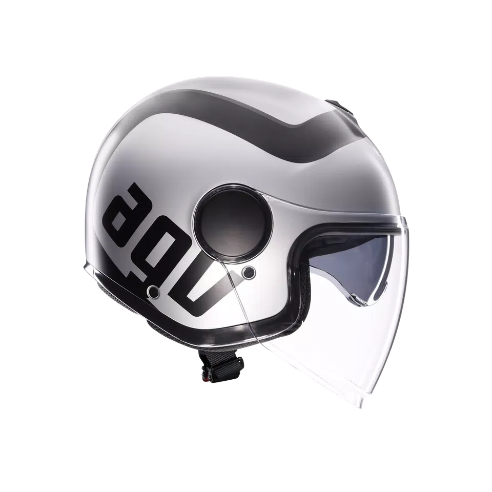 ETERES RIMINI MATT GREY/BLACK - MOTORBIKE OPEN FACE HELMET E2206