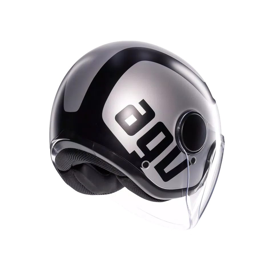 ETERES RIMINI MATT GREY/BLACK - MOTORBIKE OPEN FACE HELMET E2206