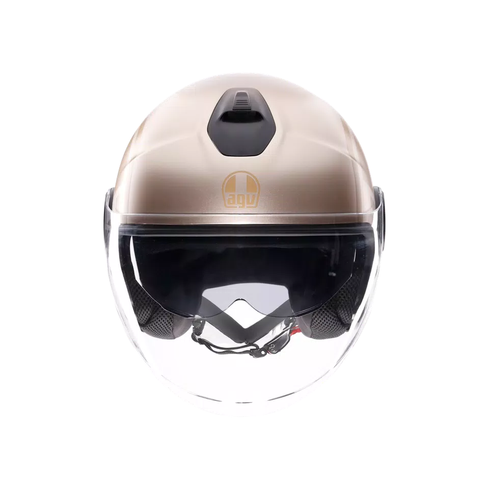 ETERES SIROLO MATT WHITE/GOLD - MOTORBIKE OPEN FACE HELMET E2206