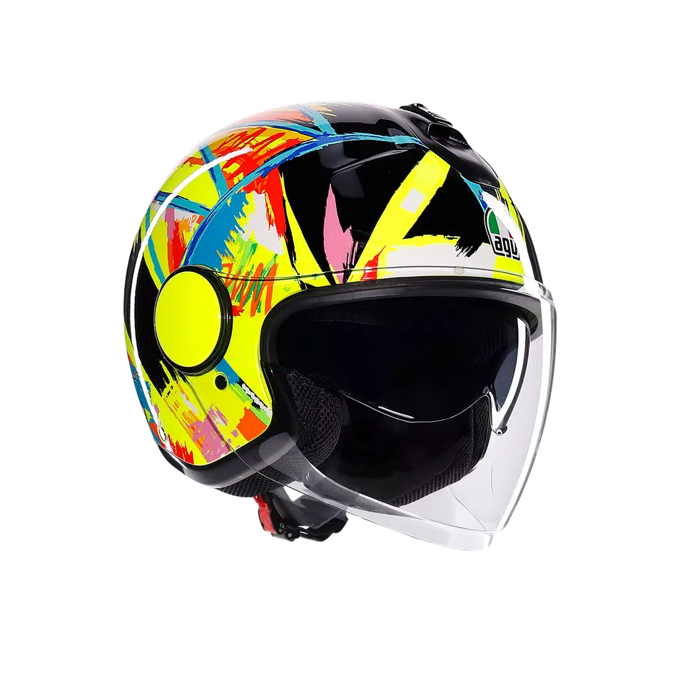 ETERES ROSSI WINTER TEST 2019 - MOTORBIKE OPEN FACE HELMET E2206