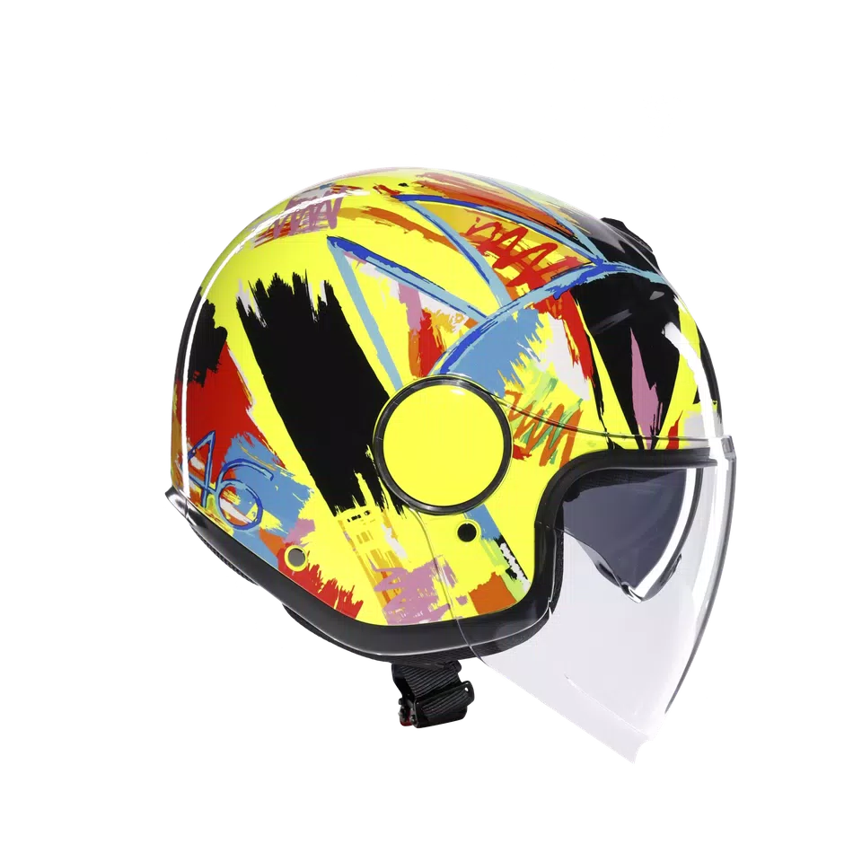 ETERES ROSSI WINTER TEST 2019 - MOTORBIKE OPEN FACE HELMET E2206