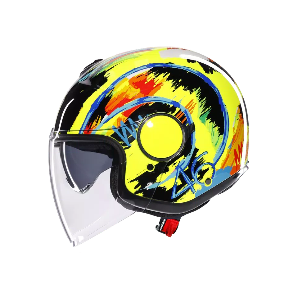 ETERES ROSSI WINTER TEST 2019 - MOTORBIKE OPEN FACE HELMET E2206