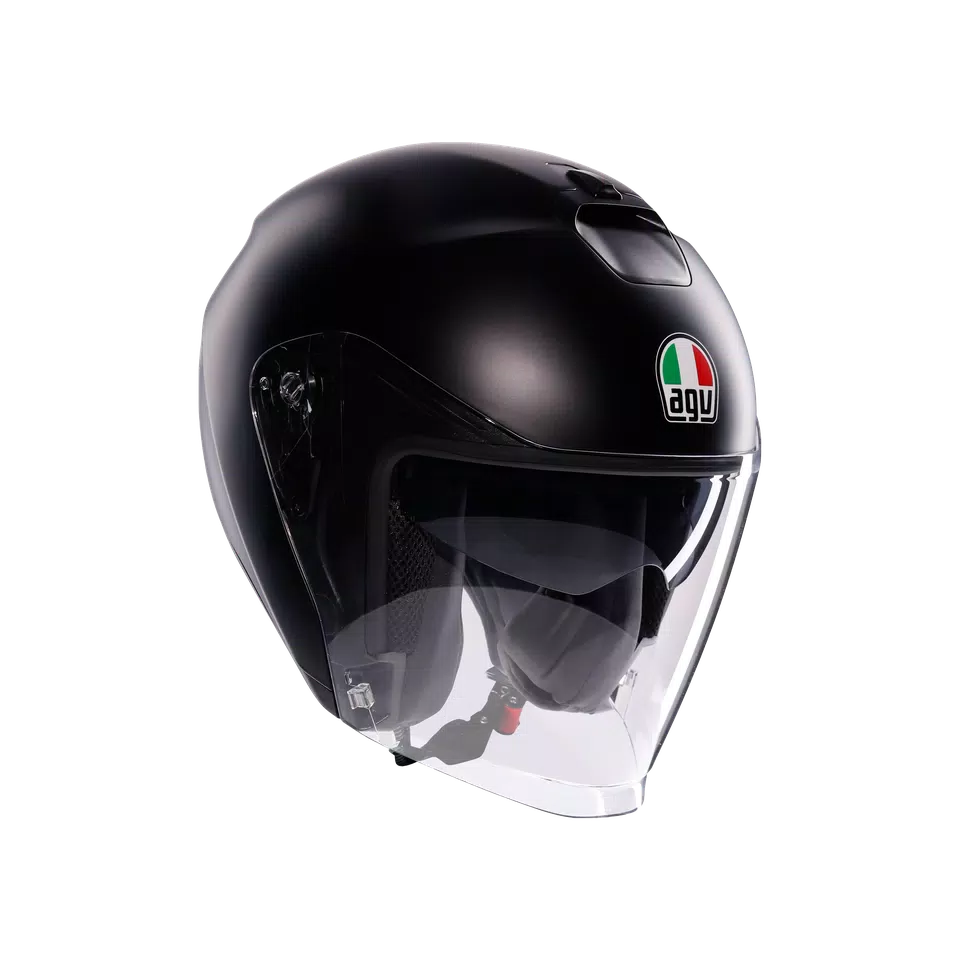 IRIDES MONO MATT BLACK - MOTORBIKE OPEN FACE HELMET E2206