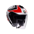 IRIDES TOLOSA BLACK/GREY/RED - MOTORBIKE OPEN FACE HELMET E2206