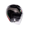IRIDES BOLOGNA MATT BLACK/TRICOLORE - MOTORBIKE OPEN FACE HELMET E2206