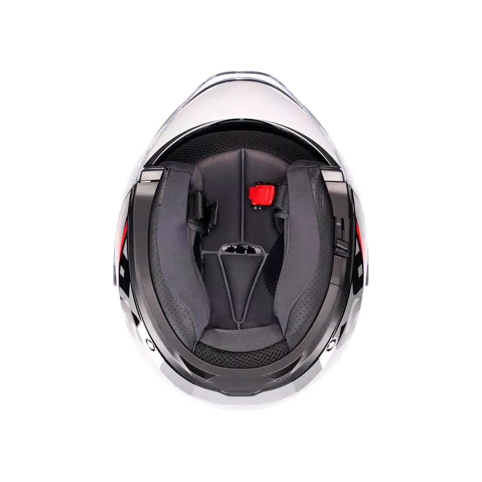 IRIDES MOTORBIKE OPEN FACE HELMET E2206 - VALENZA MATT GREY/BLACK/RED