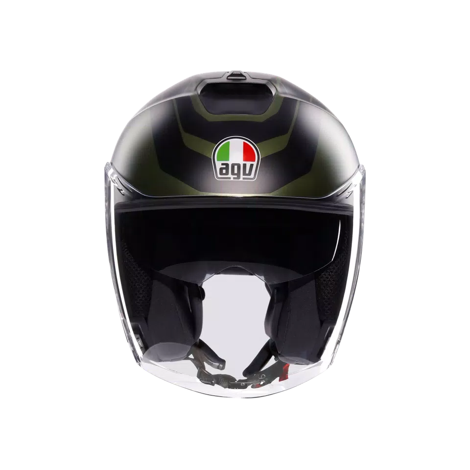 IRIDES SAKAI MATT GREEN/BLACK - MOTORBIKE OPEN FACE HELMET E2206