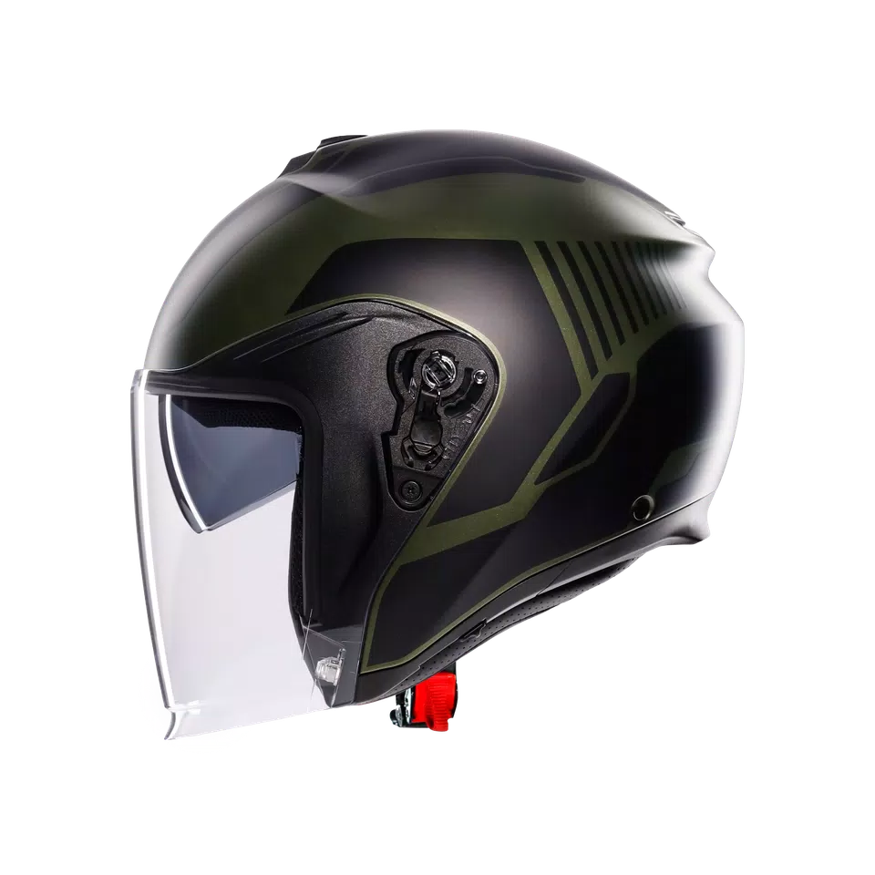 IRIDES SAKAI MATT GREEN/BLACK - MOTORBIKE OPEN FACE HELMET E2206