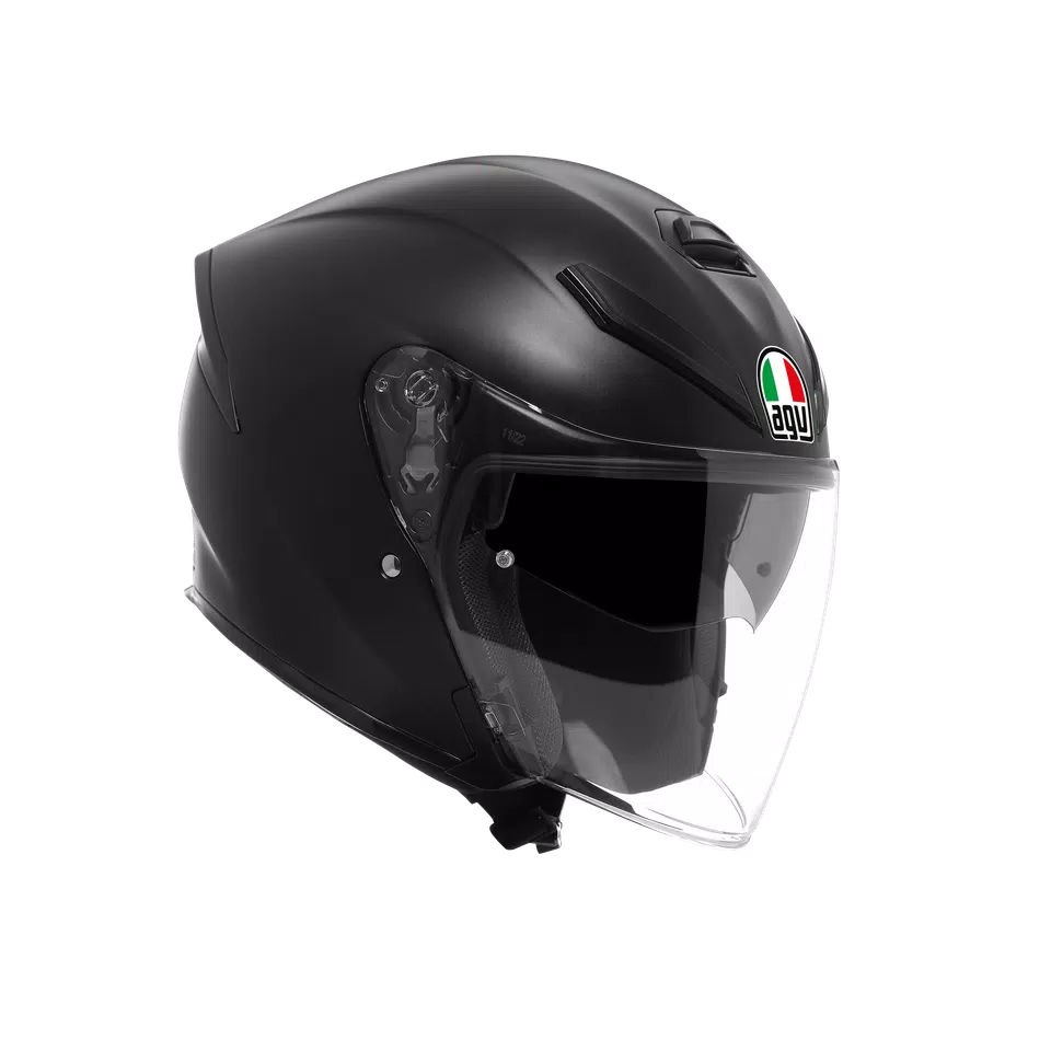 K5 JET EVO MONO MATT BLACK - MOTORBIKE OPEN FACE HELMET E2206