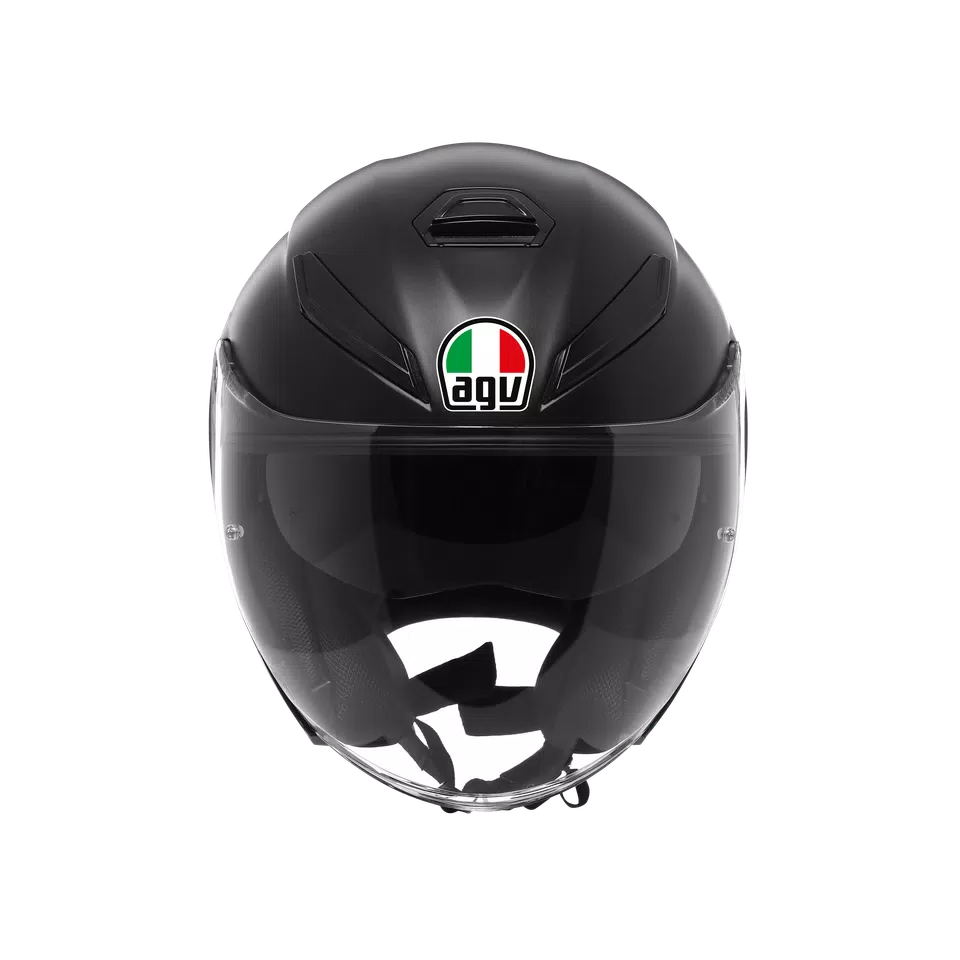 K5 JET EVO MONO MATT BLACK - MOTORBIKE OPEN FACE HELMET E2206