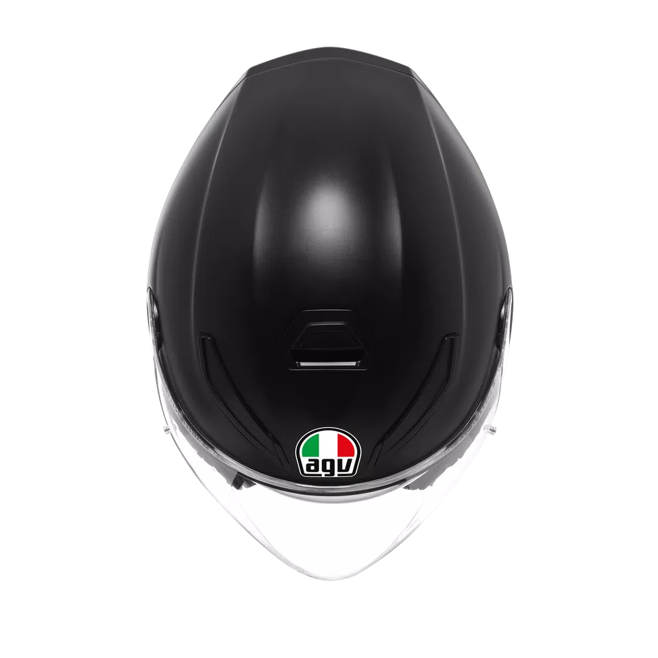 K5 JET EVO MONO MATT BLACK - MOTORBIKE OPEN FACE HELMET E2206