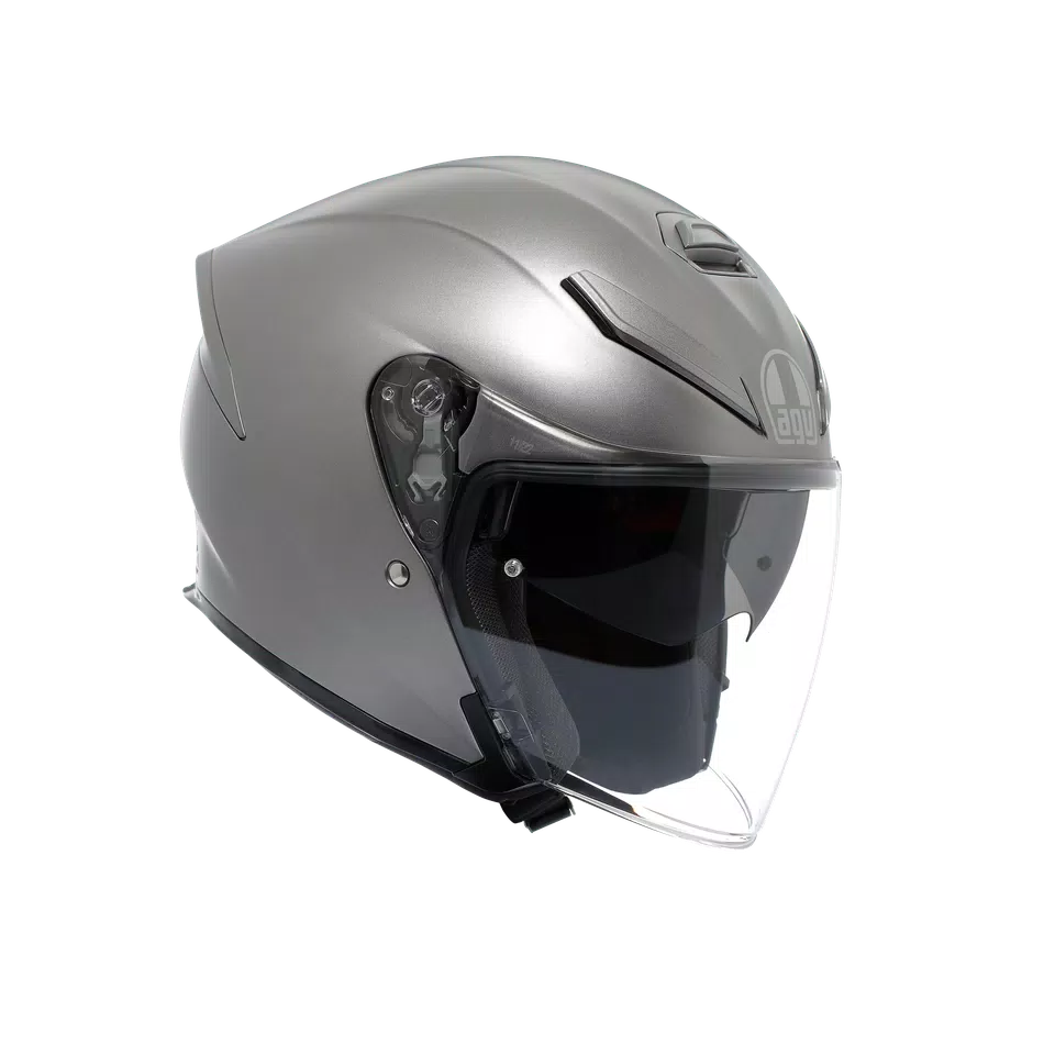 K5 JET EVO MONO MATT LUNA GREY - MOTORBIKE OPEN FACE HELMET E2206