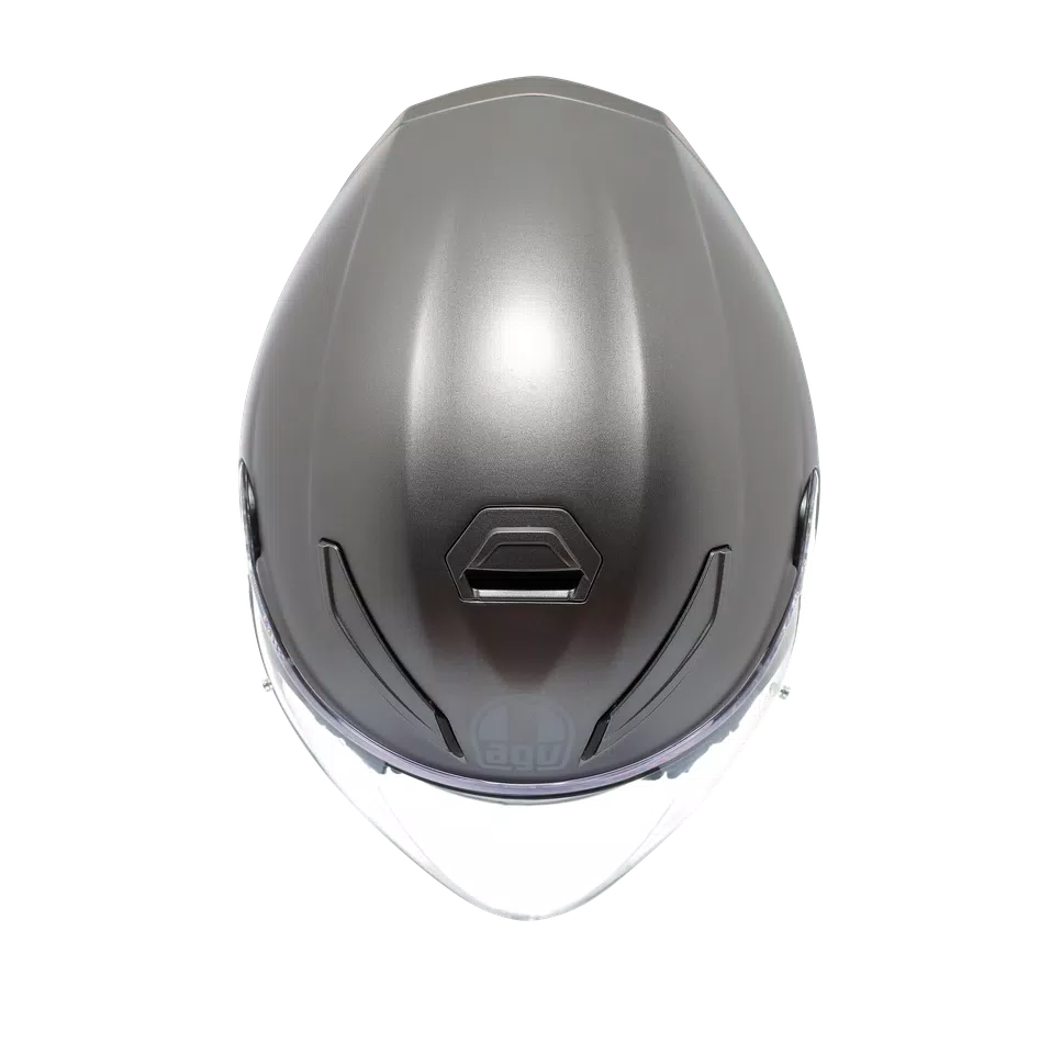 K5 JET EVO MONO MATT LUNA GREY - MOTORBIKE OPEN FACE HELMET E2206