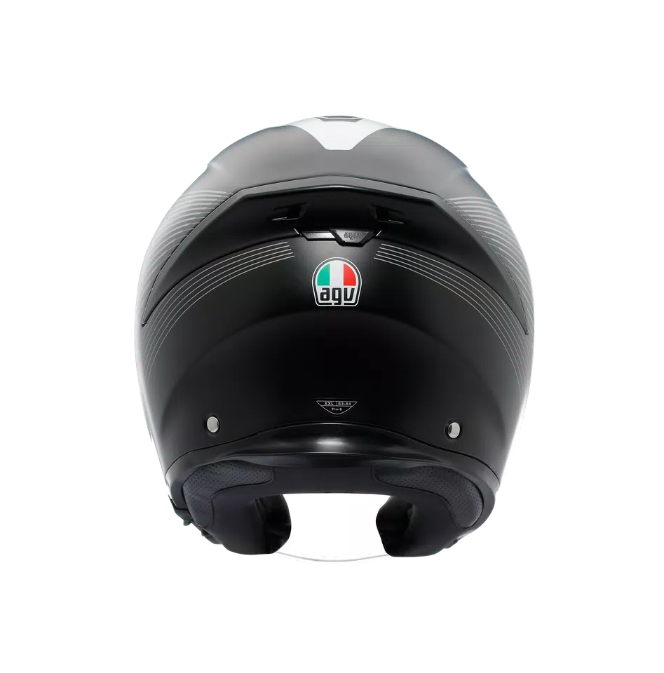 K5 JET EVO CONTROL MATT BLACK/WHITE - MOTORBIKE OPEN FACE HELMET E2206
