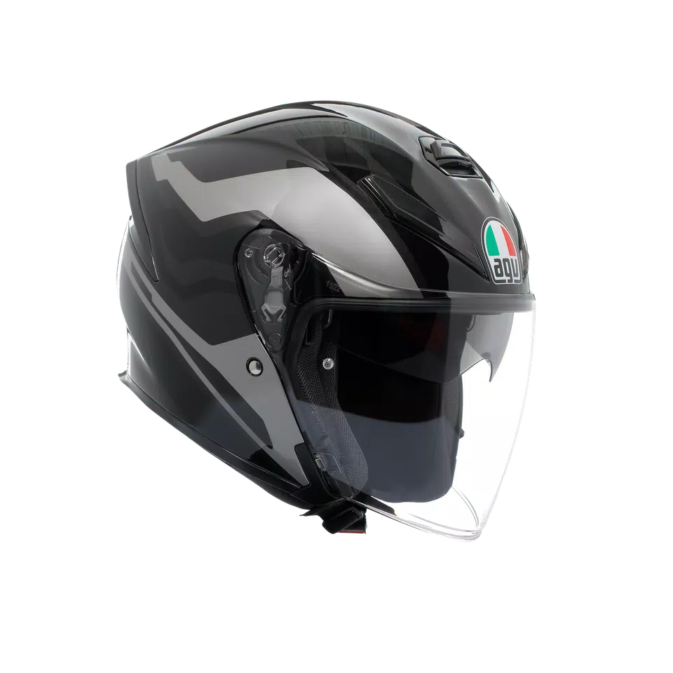 K5 JET EVO TUNE GREY/BLACK - MOTORBIKE OPEN FACE HELMET E2206