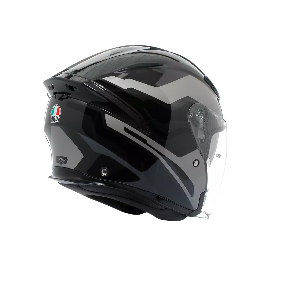 K5 JET EVO TUNE GREY/BLACK - MOTORBIKE OPEN FACE HELMET E2206