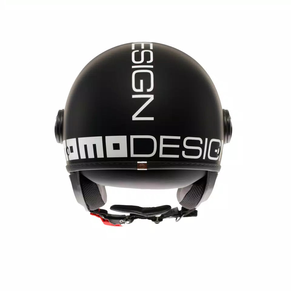 MOMODESIGN FGTR CLASSIC MATT BLACK / WHITE - JET HELMET WITH VISOR E2206