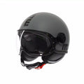 MOMODESIGN FGTR CLASSIC MATT GREY / BLACK - JET HELMET WITH VISOR E2206