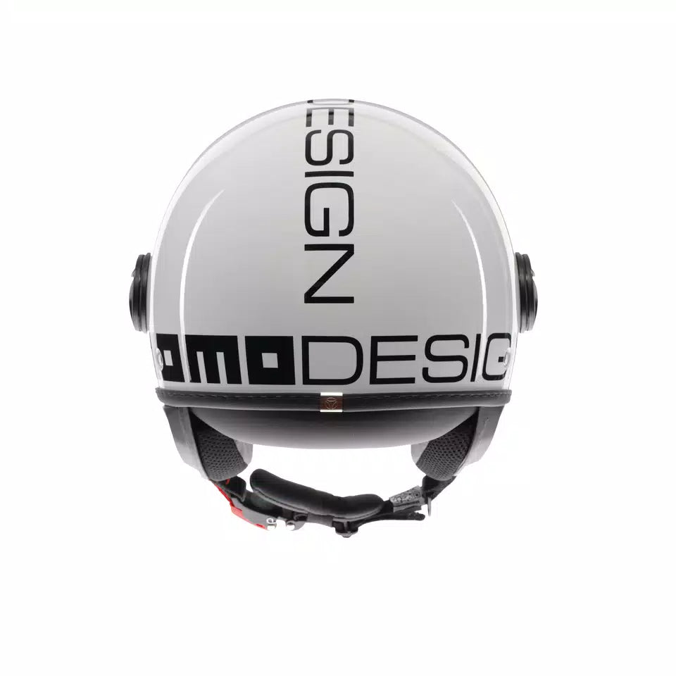 MOMODESIGN FGTR CLASSIC GLOSSY WHITE / BLACK - JET HELMET WITH VISOR E2206