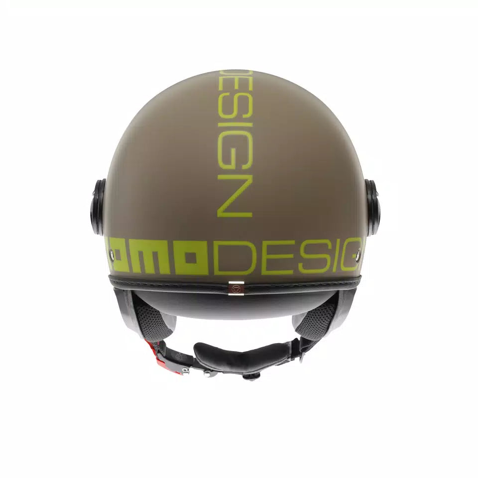 MOMODESIGN FGTR CLASSIC MATT SAND / LIME - JET HELMET WITH VISOR E2206