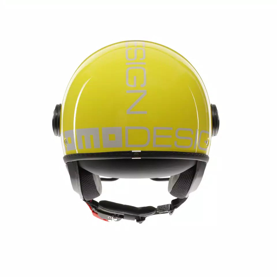 MOMODESIGN FGTR CLASSIC CANDY YELLOW / WHITE - JET HELMET WITH VISOR E2206