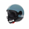 MOMODESIGN FGTR CLASSIC SKY BLUE / WHITE - JET HELMET WITH VISOR E2206
