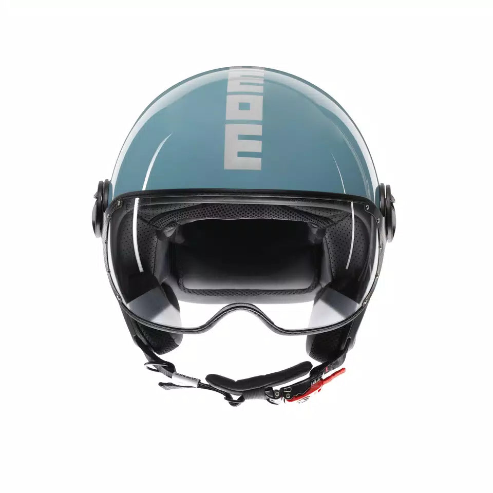 MOMODESIGN FGTR CLASSIC SKY BLUE / WHITE - JET HELMET WITH VISOR E2206