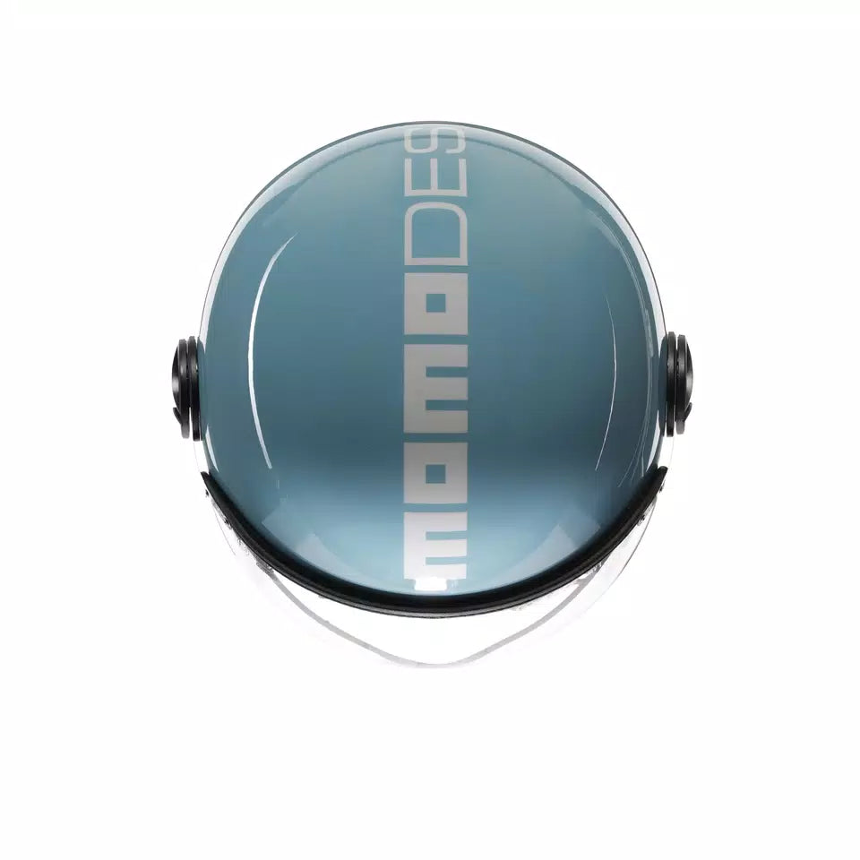 MOMODESIGN FGTR CLASSIC SKY BLUE / WHITE - JET HELMET WITH VISOR E2206