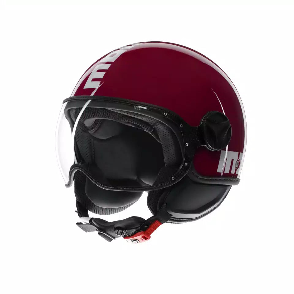 MOMODESIGN FGTR CLASSIC CANDY PURPLE / WHITE - JET HELMET WITH VISOR E2206