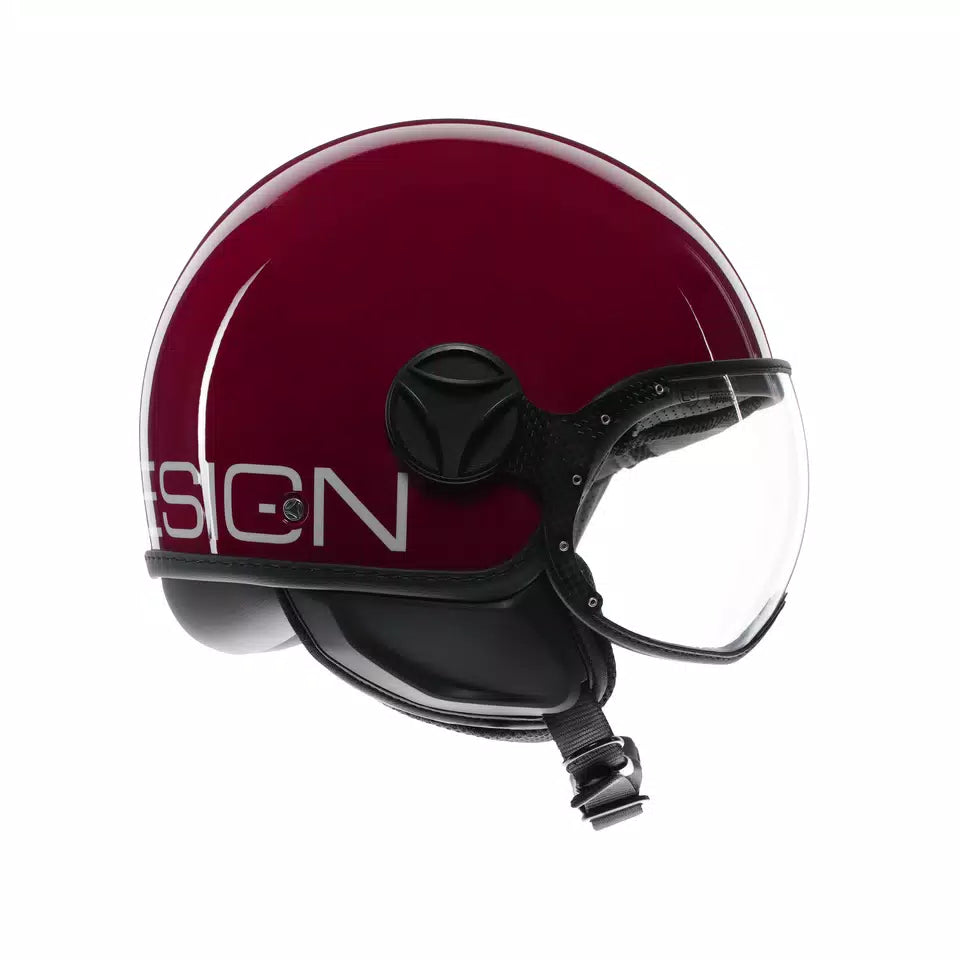 MOMODESIGN FGTR CLASSIC CANDY PURPLE / WHITE - JET HELMET WITH VISOR E2206